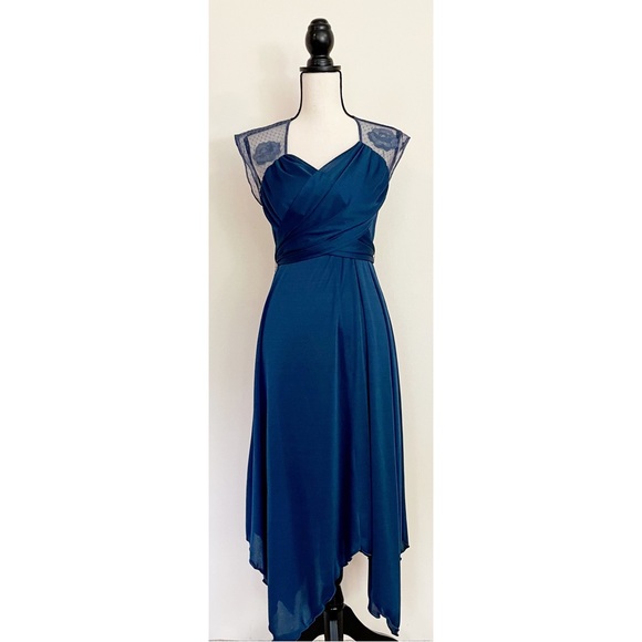 Vintage Dresses & Skirts - SOLD :: Vintage 70s Lace Paneled Wrap Dress